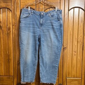 J. Jill Denim Light Blue High Rise Straight Leg Cropped Jeans